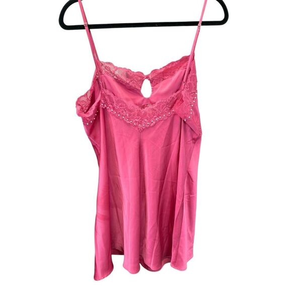 Danielle Guizio Pink Lace Beaded Slip Dress XL Babydoll Y2K Party Mini Sexy - Picture 10 of 16